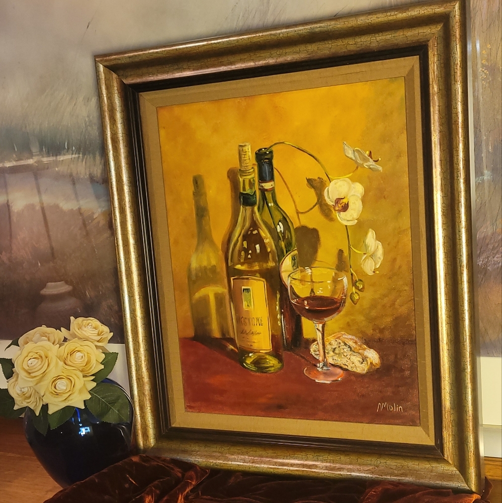 Original Acrylic On Canvas By Nancy Molin.
